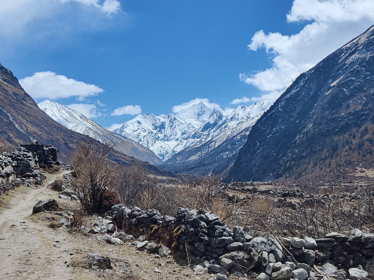 Trekking trail in the Himalayas